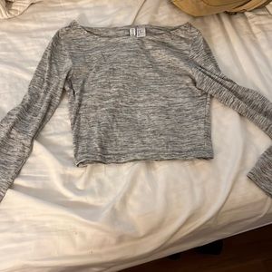 Gray Cropped Long Sleeve from Divided